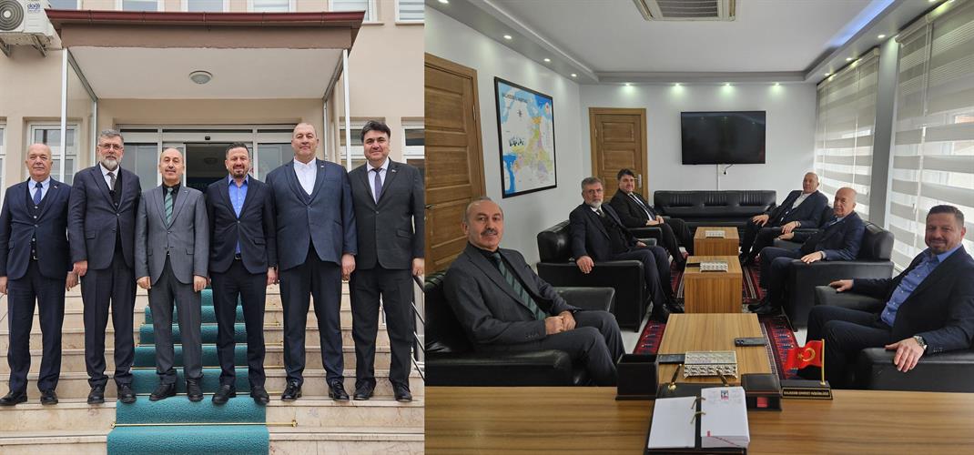 İl Müdürü Dr. Hüseyin Düzgün; Balıkesir İl Başkanı Mehmet Aydemir, Bigadiç Belediye Başkanı Mustafa Göksel, Dursunbey Belediye Başkanı Ramazan Bahçavan, Havran Belediye Başkanı Emin Ersoy ve Kepsut Belediye Başkanı İsmail Cankul’u ağırladı